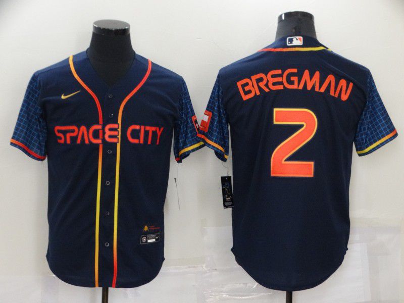 Men Houston Astros #2 Bregman Blue City Edition Game Nike 2022 MLB Jerseys->houston astros->MLB Jersey